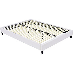 Habitat Et Jardin Sommier tapisser à lattes - 140 x 190 cm - 12 lattes - Blanc