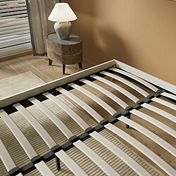 November sleep Sommier à lattes déco - Blanc pas cher