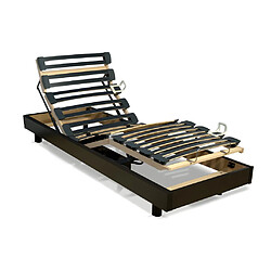 Vente-Unique FENRIR de DREAMEA Sommier électrique 80x200 Noir