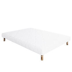 Avis Luxury literie Sommier tapissier 2 places - Blanc