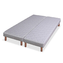 Mes Sommier tapissier 2x90x200 - Blanc