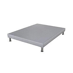 Mes Sommier cadre à lattes - Gris clair