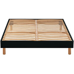 Mérinos Sommier cadre à lattes 140x190 - Anthracite