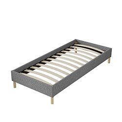 November Sleep Sommier Tissu Gris 90x190