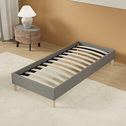 November Sleep Sommier Tissu Gris 90x190