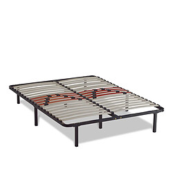 Maison aubertin Sommier 90x200 cadre à lattes - Gris