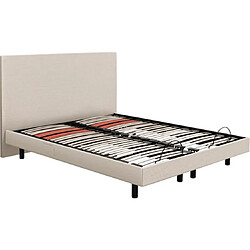 Epeda Sommier Horizon Relax avec Tête de lit - Lin