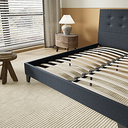 Acheter November sleep Lit sommier simili cuir - Noir