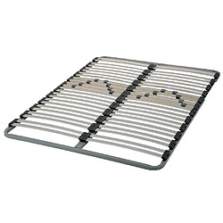 Promo matelas Sommier cadre à lattes - Gris