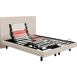 Epeda Sommier Horizon Relax avec Tête de lit - Lin