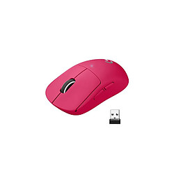 Logitech G Pro X Superlight Rose Souris gamer sans fil - optique - 25600 dpi - RGB - 5 boutons - droitier