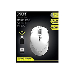 PORT Designs PORT DESIGN Mouse Office Pro Silent - Wireless - Blanc pas cher