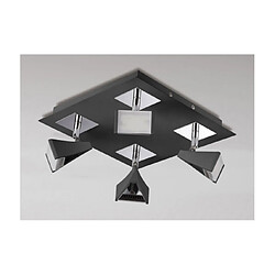 Luminaire Center Spot Filippo - Noir Mat/Chrome Poli