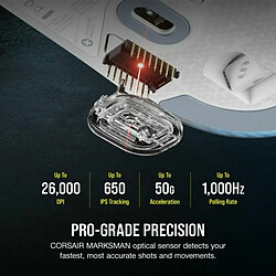 Corsair M75 Wireless Blanc pas cher