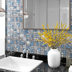 vidaXL Carreaux mosaïque - Gris et bleu