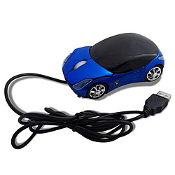 Totalcadeau Souris Optique USB Forme Voiture - Bleu