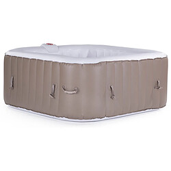 Habitat Et Jardin SPA GONFLABLE MONAC EN PVC - 6 PLACES - TAUPE/CREME