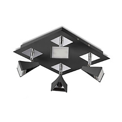 Luminaire Center Spot Filippo - Noir Mat/Chrome Poli