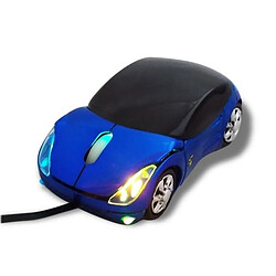 Totalcadeau Souris Optique USB Forme Voiture - Bleu