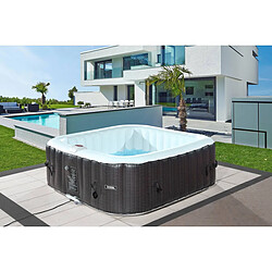 Habitat Et Jardin Spa Gonflable Nice en PVC - 6 places - Marron/Crème