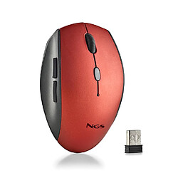 NGS Souris Ergonomique Sans Fil - Rouge