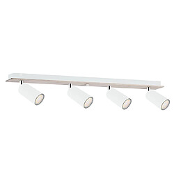 Lumière Barre de spots pour plafond Eye Blanc, Bois, 60cm, 4x GU10