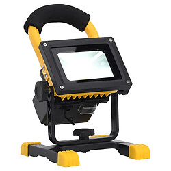 VidaXL Projecteur LED Rechargeable - Noir/Jaune