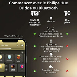 Philips Hue Plafonnier White Ambiance Buckram 2 Spots GU10 Hue Noir pas cher