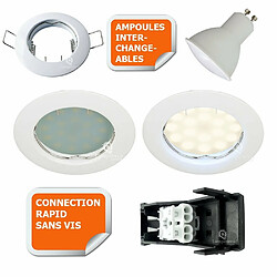 Lampesecoenergie Lot 12 Spots LED Fixes