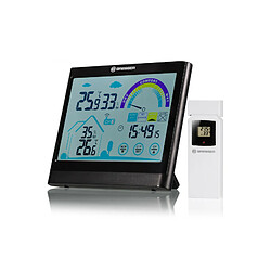 Bresser Thermo hygromètre VentAir - Écran tactile Thermomètre/Hygromètre - Recommandation de ventilation - Température, humidité intérieur/extérieur
