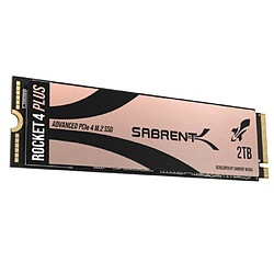 Sabrent 2To M.2 2280 SSD interne M.2 - PCIe 4.0 x4 - NVMe - TLC - 7100 Mo/s lecture - 6600 Mo/s écriture