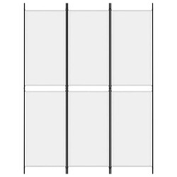 Avis vidaXL Cloison de séparation 3 panneaux - Blanc