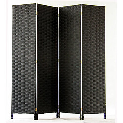 pegane Paravent tressé noir