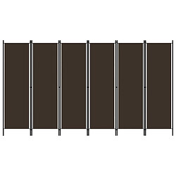 vidaXL Cloison 6 panneaux Marron