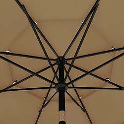 Acheter Helloshop26 Parasol déporté rond - Taupe