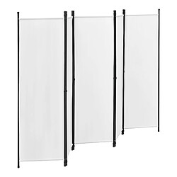 Helloshop26 Paravent Blanc 5 Panneaux