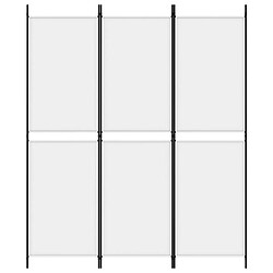 Avis vidaXL Cloison de séparation 3 panneaux Blanc