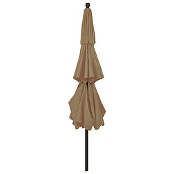 Avis Helloshop26 Parasol déporté rond - Taupe