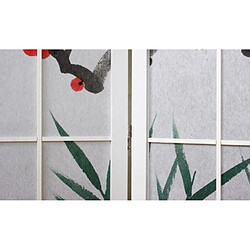 Decoshop26 Paravent japonais 4 panneaux - Blanc
