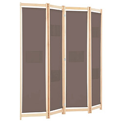Helloshop26 Paravent 4 panneaux 160 x 170 cm - Marron