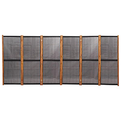 Acheter vidaXL Cloison 6 panneaux - Noir