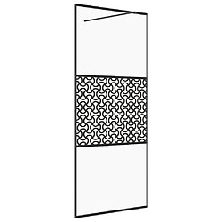 vidaXL Paroi de douche 100x195 cm Noir