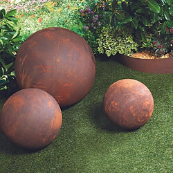 Avis Jardinex Boule Rouillée Jardin 50 cm