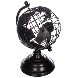 Atmosphera Globe terrestre en métal - Noir - H. 28 cm