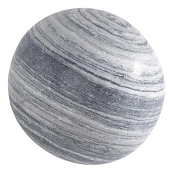 Jardinex Boule Jardin Marbre Rayé - Gris Boule déco jardin Ø 20 cm - Marbre noir et blanc - Résistance aux intempéries