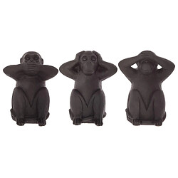 Atmosphera, Createur D'Interieur Lot 3 Singes Sagesse Atmosphera - Noir
