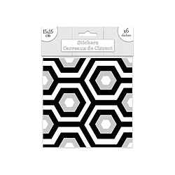 Sudtrading 6 Stickers carreaux de ciment - 15 x 15 cm