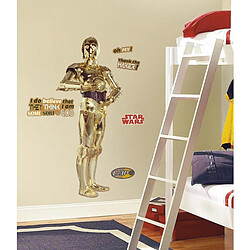 Thedecofactory STAR WARS C-3PO - Stickers repositionnables géants C-3PO, personnage de Star Wars 146x61