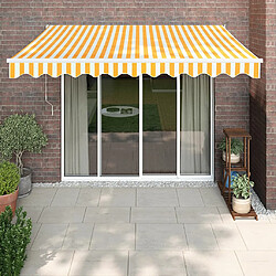 VIDAXL Auvent rétractable - Jaune et blanc