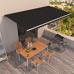 vidaXL Auvent manuel 600x350 cm Anthracite